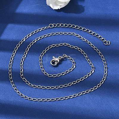 2MM Women's 304 Stainless Steel Twisted Chain Necklaces NJEW-A067-02P-1