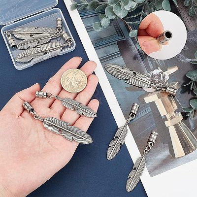 8Pcs 2 Size Alloy Cord Ends FIND-CA0003-70-1