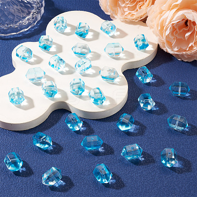30Pcs Transparent Handmade Lampwork Beads LAMP-TADJ0001-12E-1