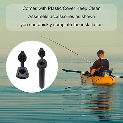Kayak Deck Plastic Flush Mount Fishing Boat Rod Holders FIND-WH0057-01-1
