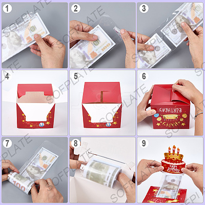 Happy Birthday Day Money Box for Cash Gift Pull DIY-WH200050-31C-1