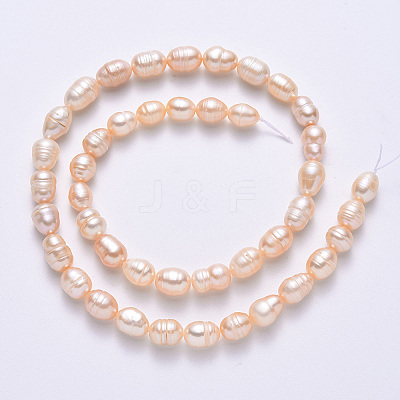 Natural Cultured Freshwater Pearl Beads Strands PEAR-N012-07G-1