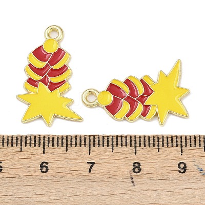 New Year's Day Alloy Enamel Pendants FIND-I067-03G-04-1