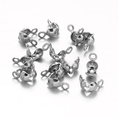 Tarnish Resistant 304 Stainless Steel Bead Tips STAS-M213-09-1