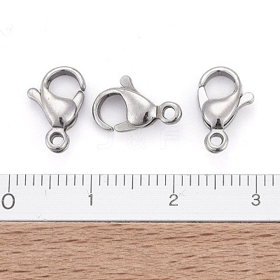 Tarnish Resistant 304 Stainless Steel Lobster Claw Clasps STAS-AB12-1