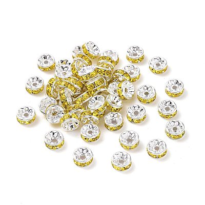Brass Grade A Rhinestone Spacer Beads RB-A014-Z8mm-19S-1