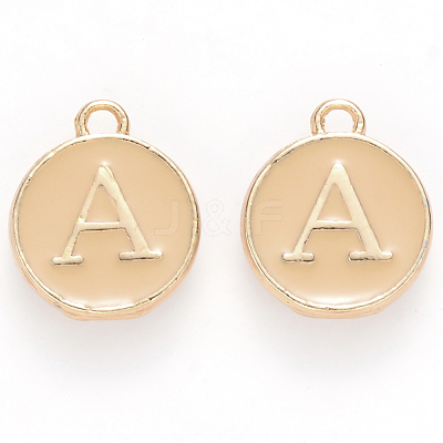 Golden Plated Alloy Enamel Charms ENAM-S118-06A-1