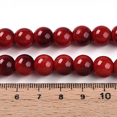 Baking Paint Glass Beads Strands DGLA-N012-10mm-10-1