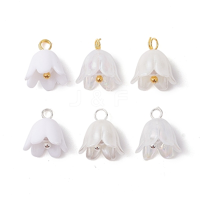 Acrylic Flower Charms PALLOY-JF02544-1