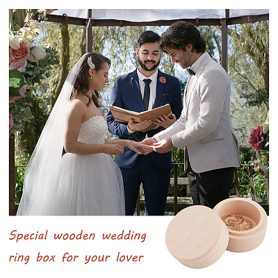 Round Wooden Storage Boxes Ring Box CON-WH0079-88-1