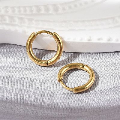 304 Stainless Steel Huggie Hoop Earrings EJEW-G272-02-8mm-G-1