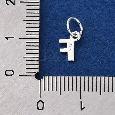 925 Sterling Silver Letter Charms STER-C012-01S-F-1
