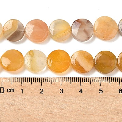 Natural Yellow Botswana Agate Beads Strands G-F790-H04-02-1