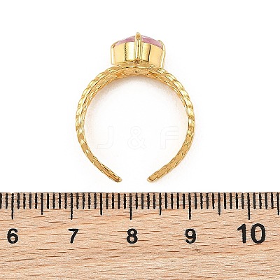 304 Stainless Steel & Cubic Zirconia Cuff Open Rings for Women RJEW-G376-01G-01-1