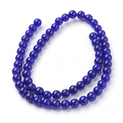 Natural White Jade Beads Strands G-D453-6mm-1