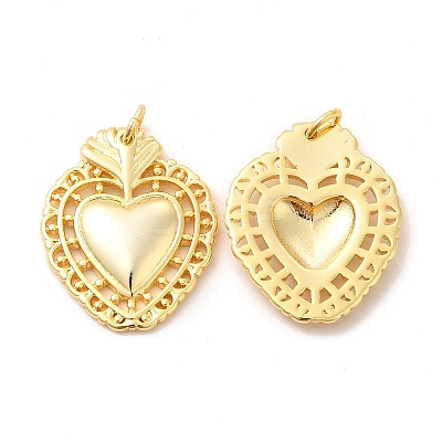 Eco-Friendly Rack Plating Brass Pendants KK-F851-03G-1