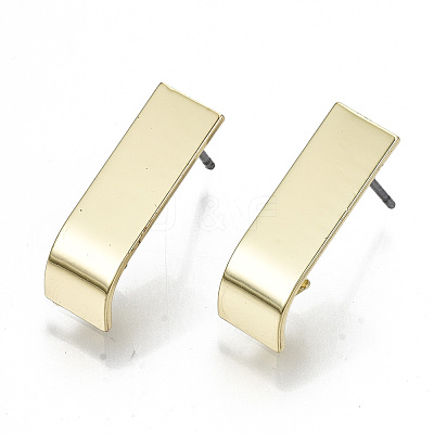Rack Plating Iron Stud Earring Findings IFIN-N008-006-RS-1