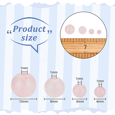 Natural Rose Quartz Beads Strands G-OC0001-02M-1
