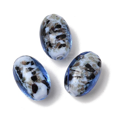 Handmade Gold Sand Lampwork Beads LA-CBAC6A6-01E-1