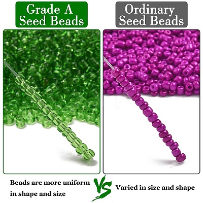 FGB 8/0 Grade A Round Glass Seed Beads SEED-Q006-3mm-F19-1