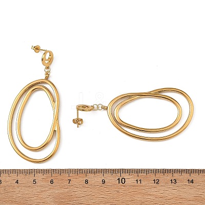304 Stainless Steel Stud Dangle Earrings EJEW-JE07387-1