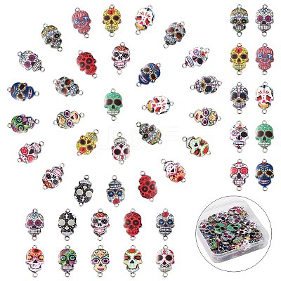 40Pcs 20 Styles Cinco de Mayo Alloy Enamel Connector Charms ENAM-CJ0004-87-1