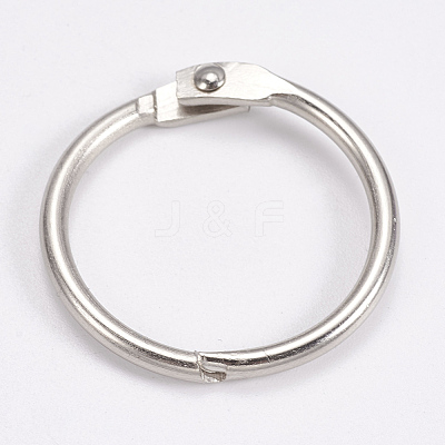 Iron Loose Leaf Book Binder Hinged Rings IFIN-WH0015-01-30mm-1