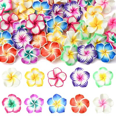 40Pcs 10 Colors Handmade Polymer Clay Beads CLAY-CJ0002-13-1