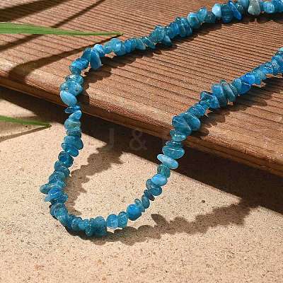 Natural Supper 7 Rutilated Quartz Chip Beaded Necklaces for Men Women NJEW-G159-01I-1
