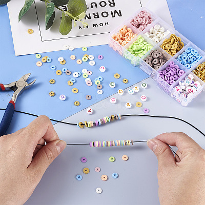 7790Pcs Flat Round Handmade Polymer Clay Beads CLAY-BT0001-01-1