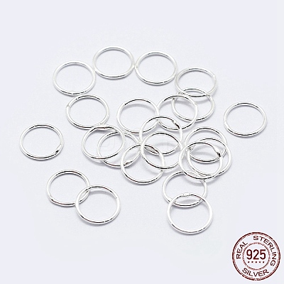 925 Sterling Silver Soldered Closed Jump Rings STER-F036-03S-0.8x5-1