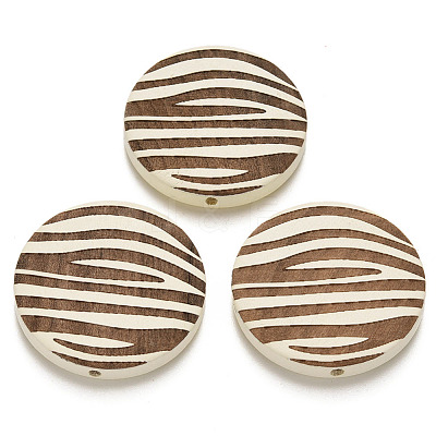 Painted Natural Wood Beads X-WOOD-N006-06C-1