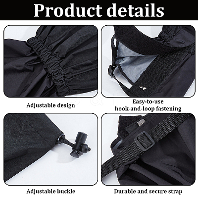 Polyester Snow Foot Covers AJEW-GF0013-88A-1