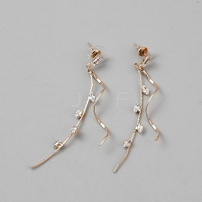 Alloy Horse Eye Dangle Stud Earrings EJEW-WH0004-191KCG-1