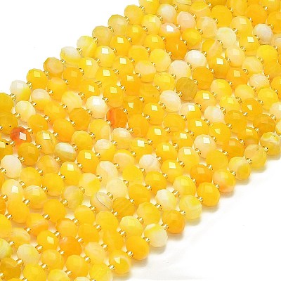 Natural Banded Agate Beads Strands G-P573-A13-01-1