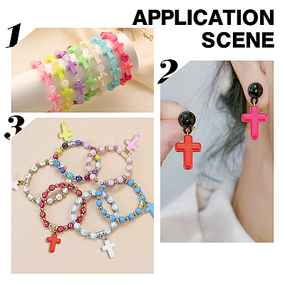 24 styles Opaque Acrylic Beads SACR-AR0001-23-1