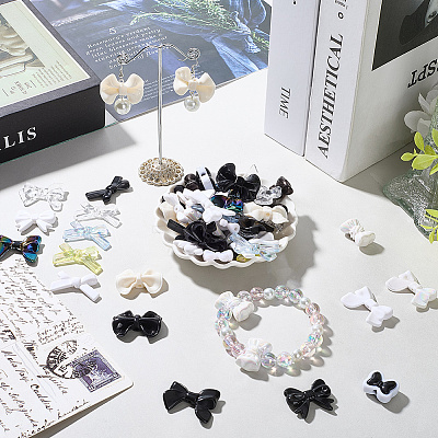 108Pcs 18 Styles Opaque & Transparent Acrylic Beads MACR-SC0001-86-1