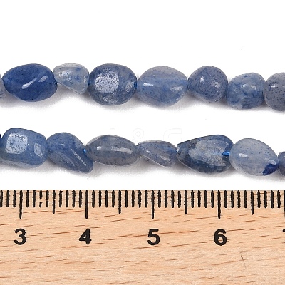 Natural Blue Aventurine Beads Strands G-K395-B03-01-1