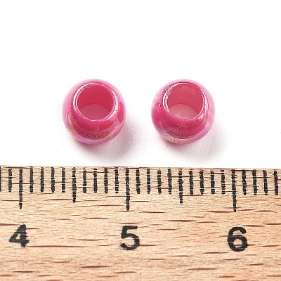 UV Plating Rainbow Iridescent Acrylic Beads LS-PACR-D300-01C-1