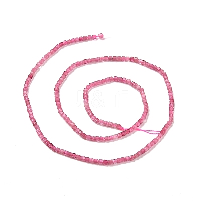 Natural Pink Tourmaline Beads Strands LS-G-C009-B20-1