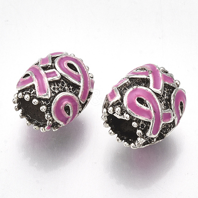 Alloy Enamel European Beads MPDL-R036-18A-1-1