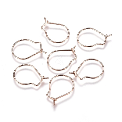 304 Stainless Steel Earring Findings STAS-E484-65RG-1