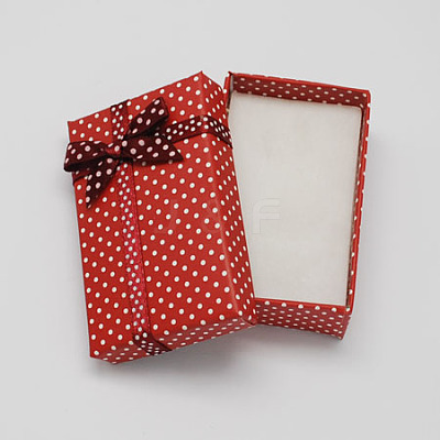 Cardboard Necklace Boxes with Bowknot and Sponge Inside CBOX-R012-6-1