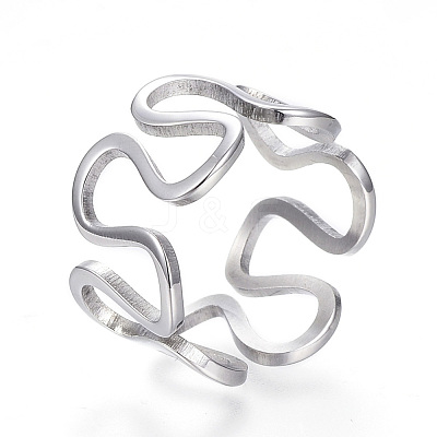 Tarnish Resistant 304 Stainless Steel Wide Band Rings RJEW-G081-29P-19mm-1