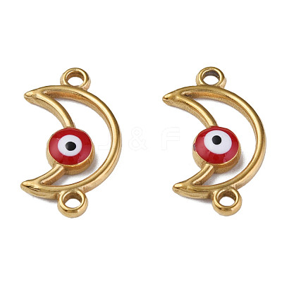 304 Stainless Steel Enamel Connector Charms STAS-N087-61-01G-1