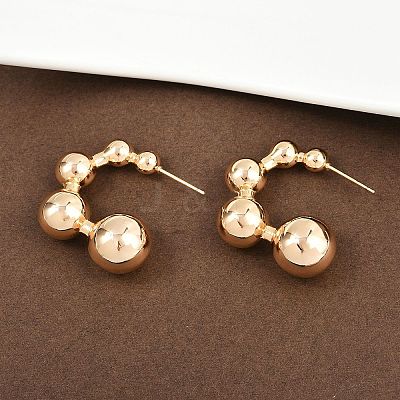 Brass Stud Earrings EJEW-H168-10G-1