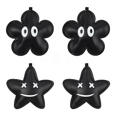 4Pcs 2 Styles Imitation Leather Pendants FIND-YW0007-59-1