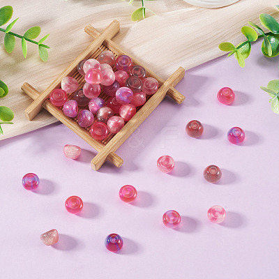 40Pcs 4 Colors Resin UV Reactive Beads RESI-TA0005-69-1