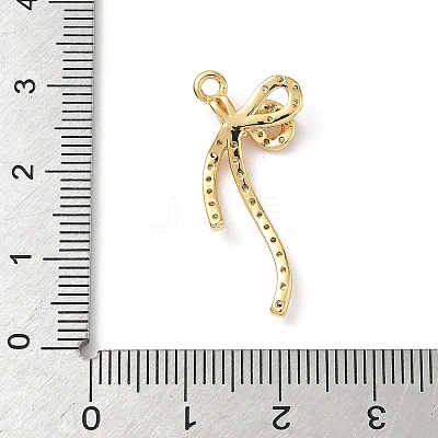 Brass Micro Pave Clear Cubic Zirconia Pendants KK-D504-23B-G-1