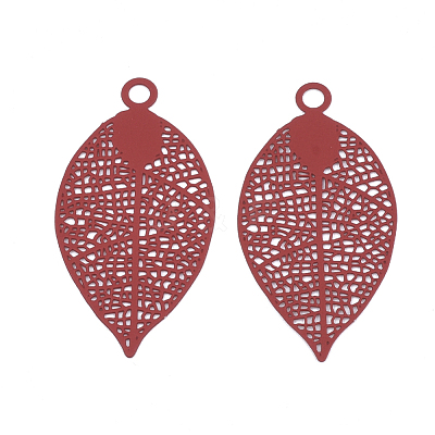 430 Stainless Steel Filigree Pendants STAS-S108-01D-1